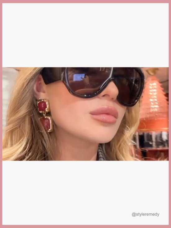 Oversized Sunglasses with UV Protection, Plastic Frame